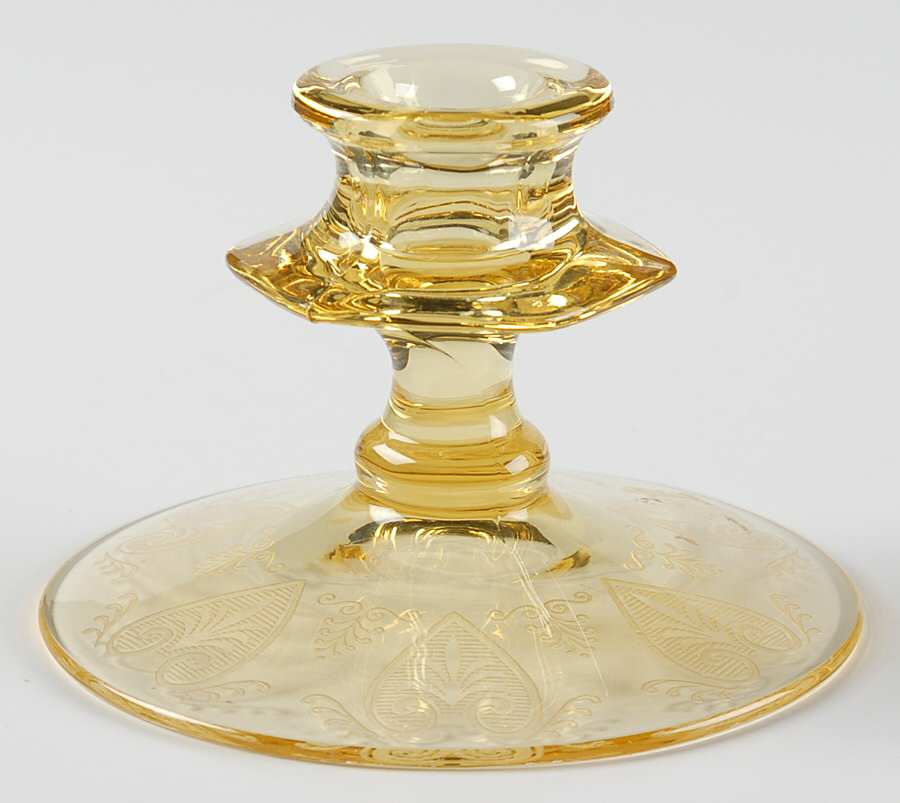 Trojan Topaz 3" Single Light Candlestick by Fostoria-1