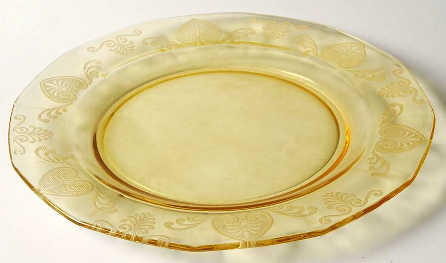 Trojan Topaz Luncheon Plate by Fostoria-1