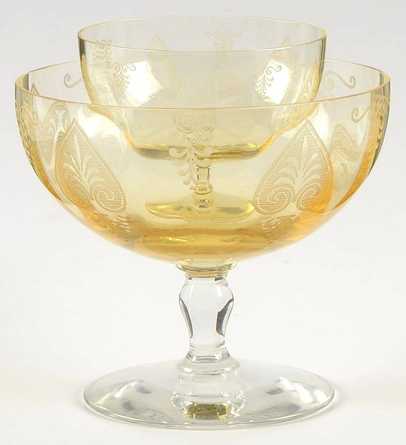 Trojan Topaz Grapefruit and Liner by Fostoria-1