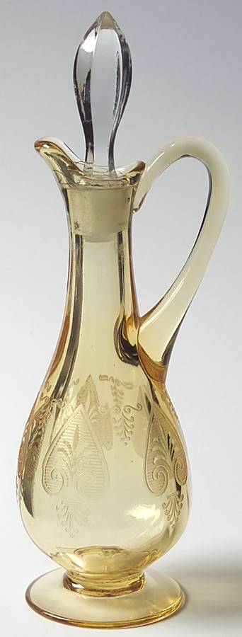Trojan Topaz Oil Cruet & Stopper by Fostoria-1