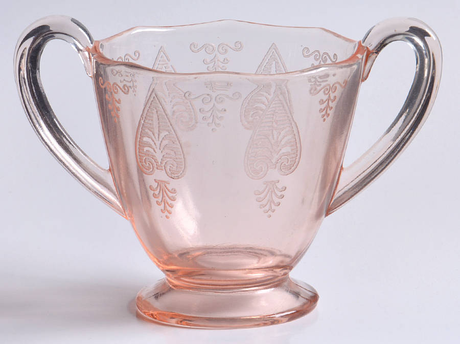 Trojan Pink (Rose) Mini Open Sugar by Fostoria-1