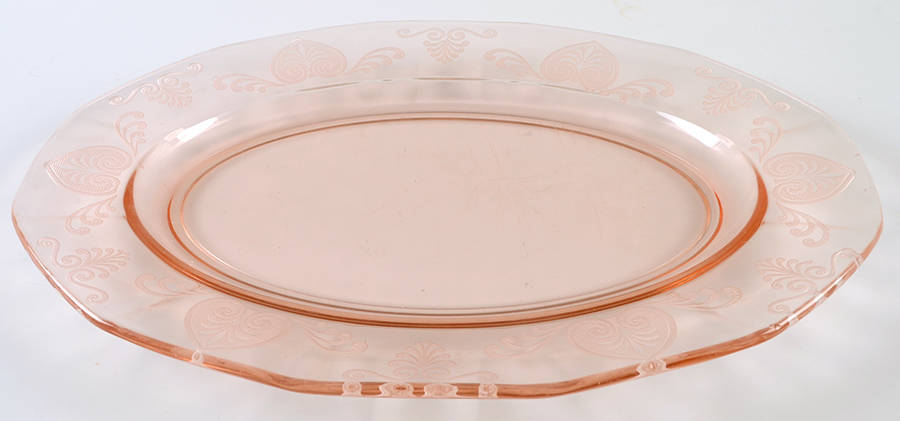 Trojan Pink (Rose) 12" Oval Platter by Fostoria-1