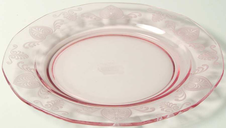 Trojan Pink (Rose) Luncheon Plate by Fostoria-1