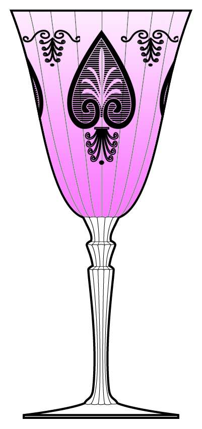 Trojan Pink (Rose) Water Goblet by Fostoria-1
