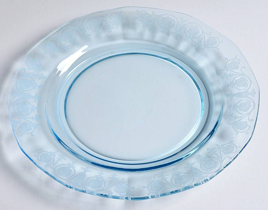 Vernon Blue (Azure) Luncheon Plate by Fostoria-1
