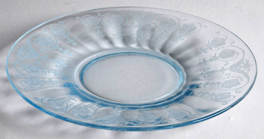 Vernon Blue (Azure) Underplate for Finger Bowl by Fostoria-1