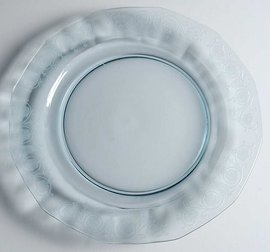Vernon Blue (Azure) Large Dinner Plate by Fostoria-1