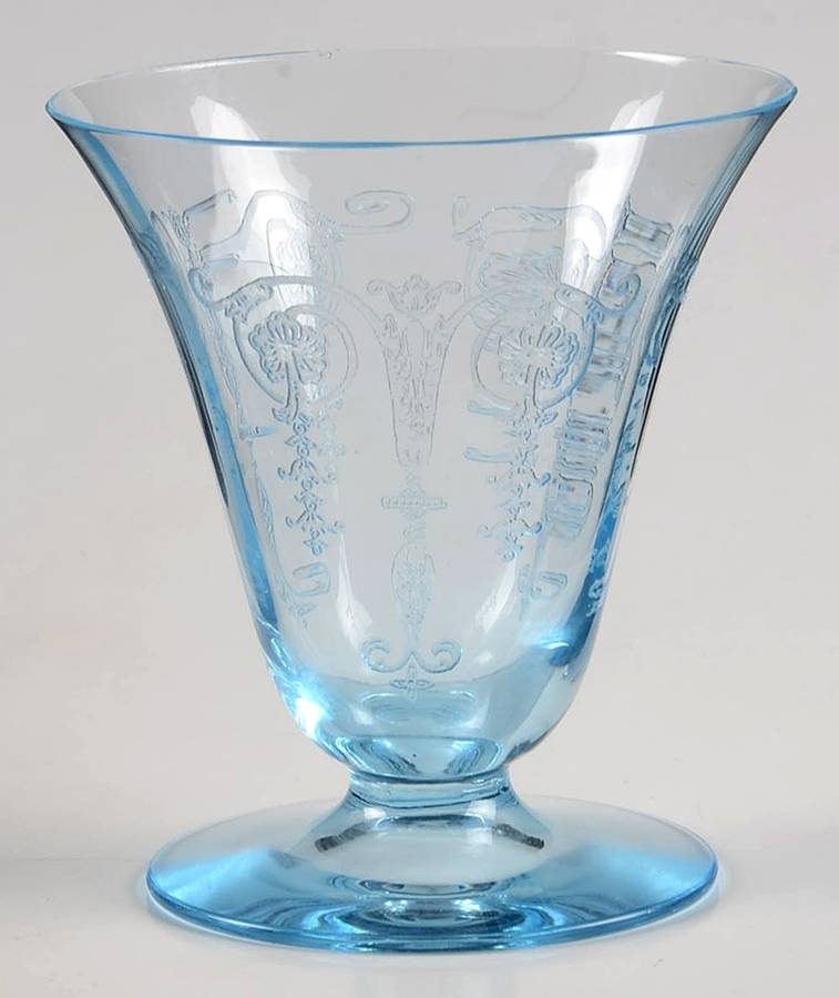 Vernon Blue (Azure) Oyster or Fruit Cocktail by Fostoria-1