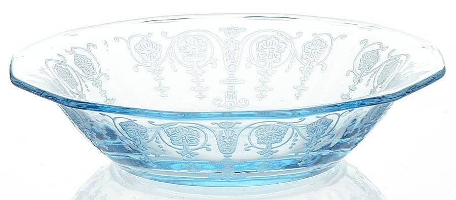 Vernon Blue (Azure) Small Fruit Dessert Bowl by Fostoria-1