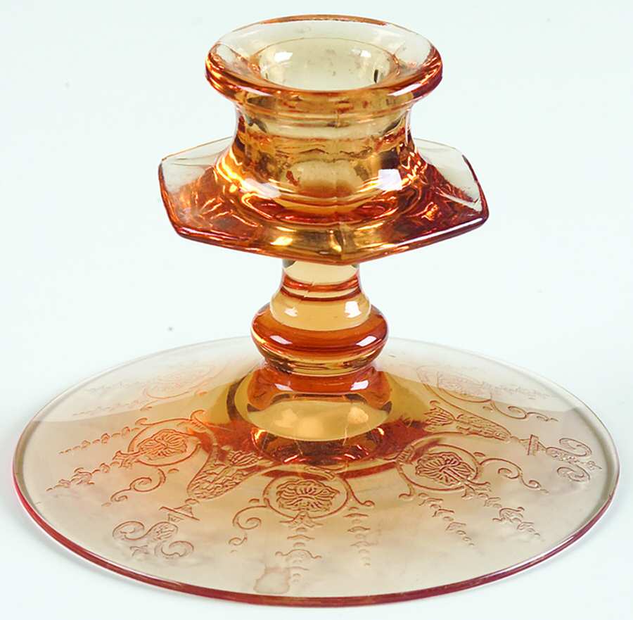 Vernon Amber 3" Single Light Candlestick by Fostoria-1