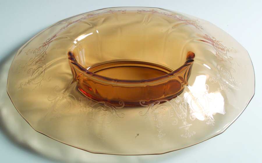 Vernon Amber 13" Oval Centerpiece by Fostoria-1
