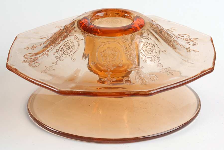 Vernon Amber Mushroom Candlestick by Fostoria-1