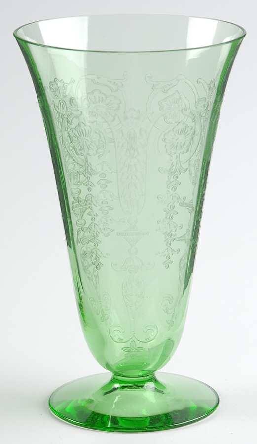 Vernon Green Footed Tumbler by Fostoria-1