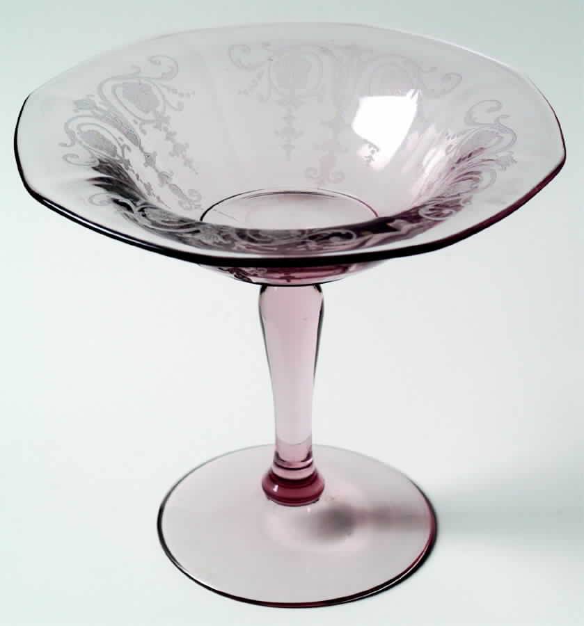 Vernon Lavender (Orchid) Round Compote (Height X Width) by Fostoria-1