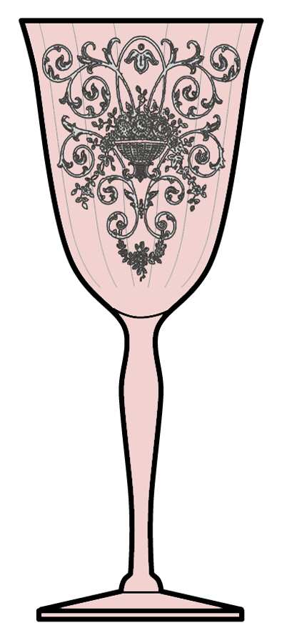 Verona Rose Water Goblet by Fostoria-1