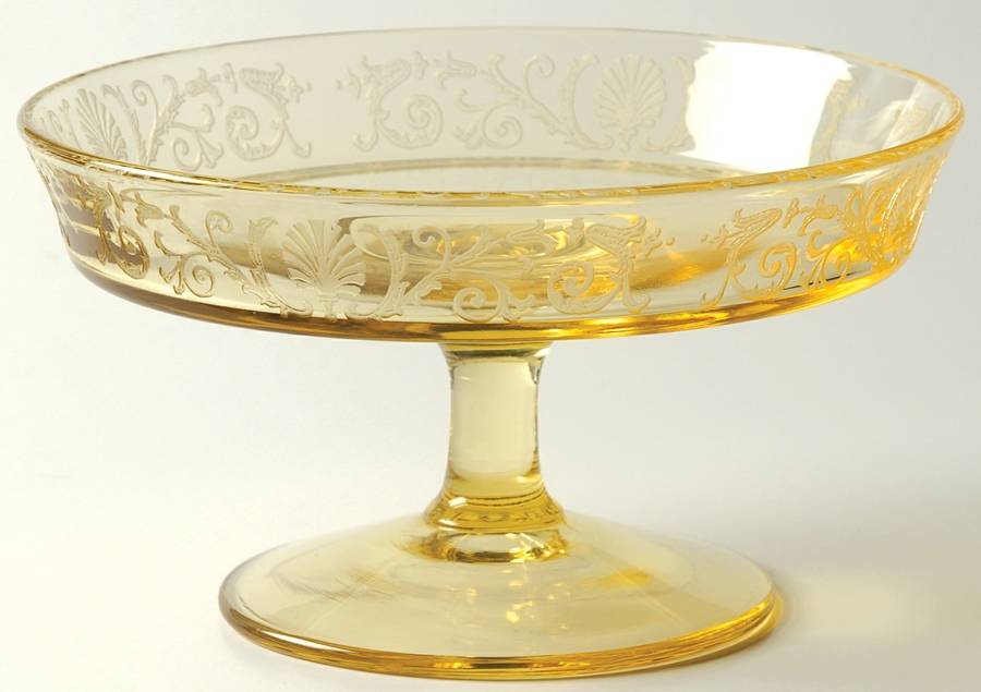 Versailles Topaz (No Trim) Cheese Stand by Fostoria-1