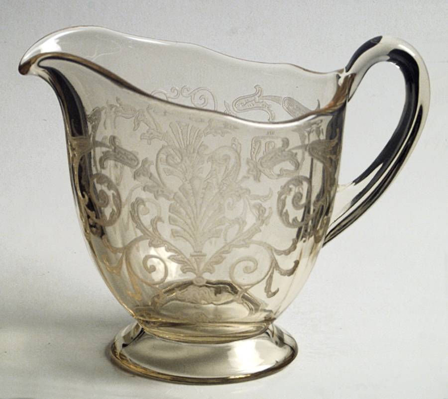 Versailles Topaz (No Trim) Footed Creamer by Fostoria-1