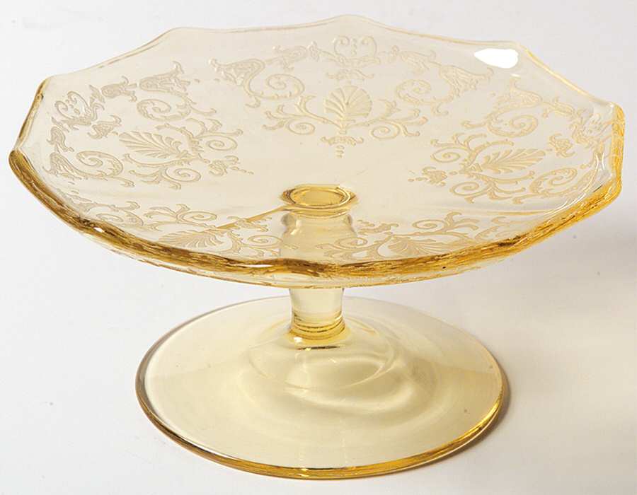 Versailles Topaz (No Trim) Cheese Stand by Fostoria-1