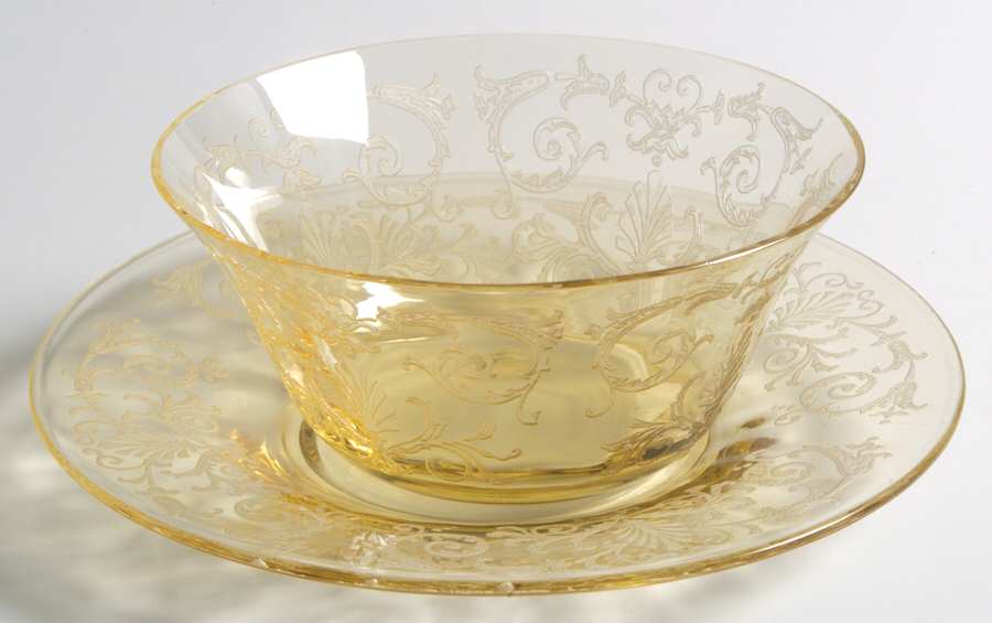 Versailles Topaz (No Trim) Finger Bowl & Underplate by Fostoria-1