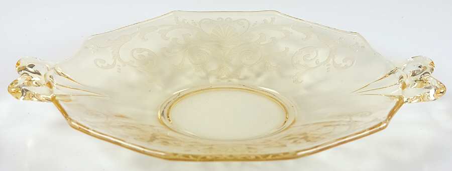 Versailles Topaz (No Trim) Lemon Plate with Bow Handle by Fostoria-1
