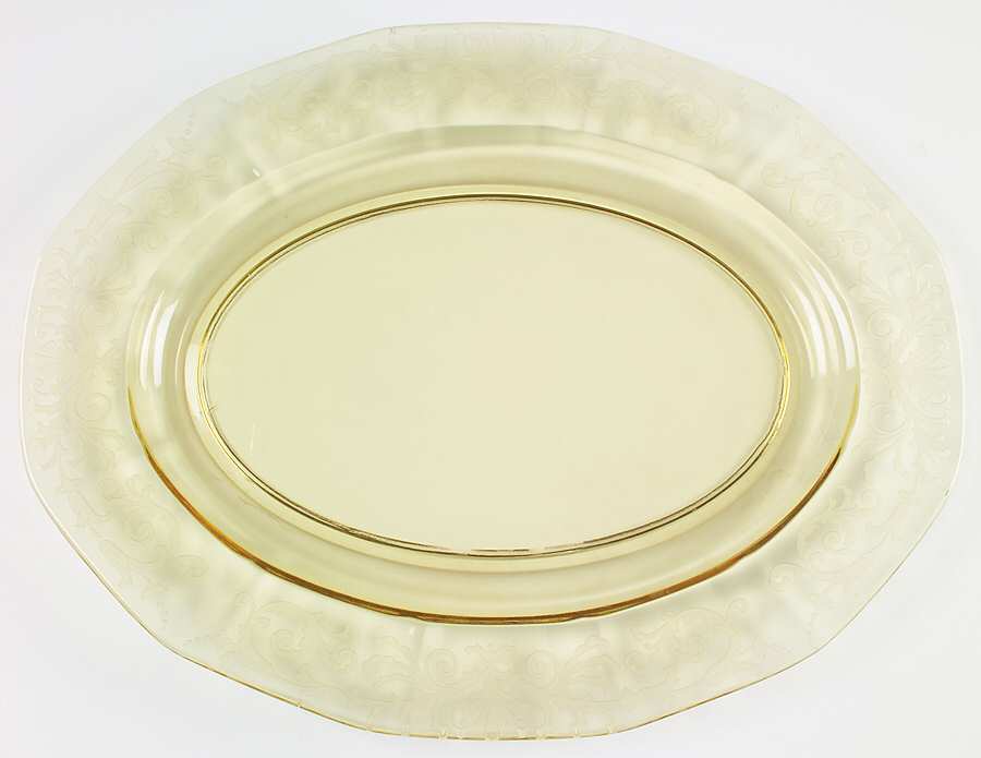 Versailles Topaz (No Trim) 15" Oval Platter by Fostoria-1
