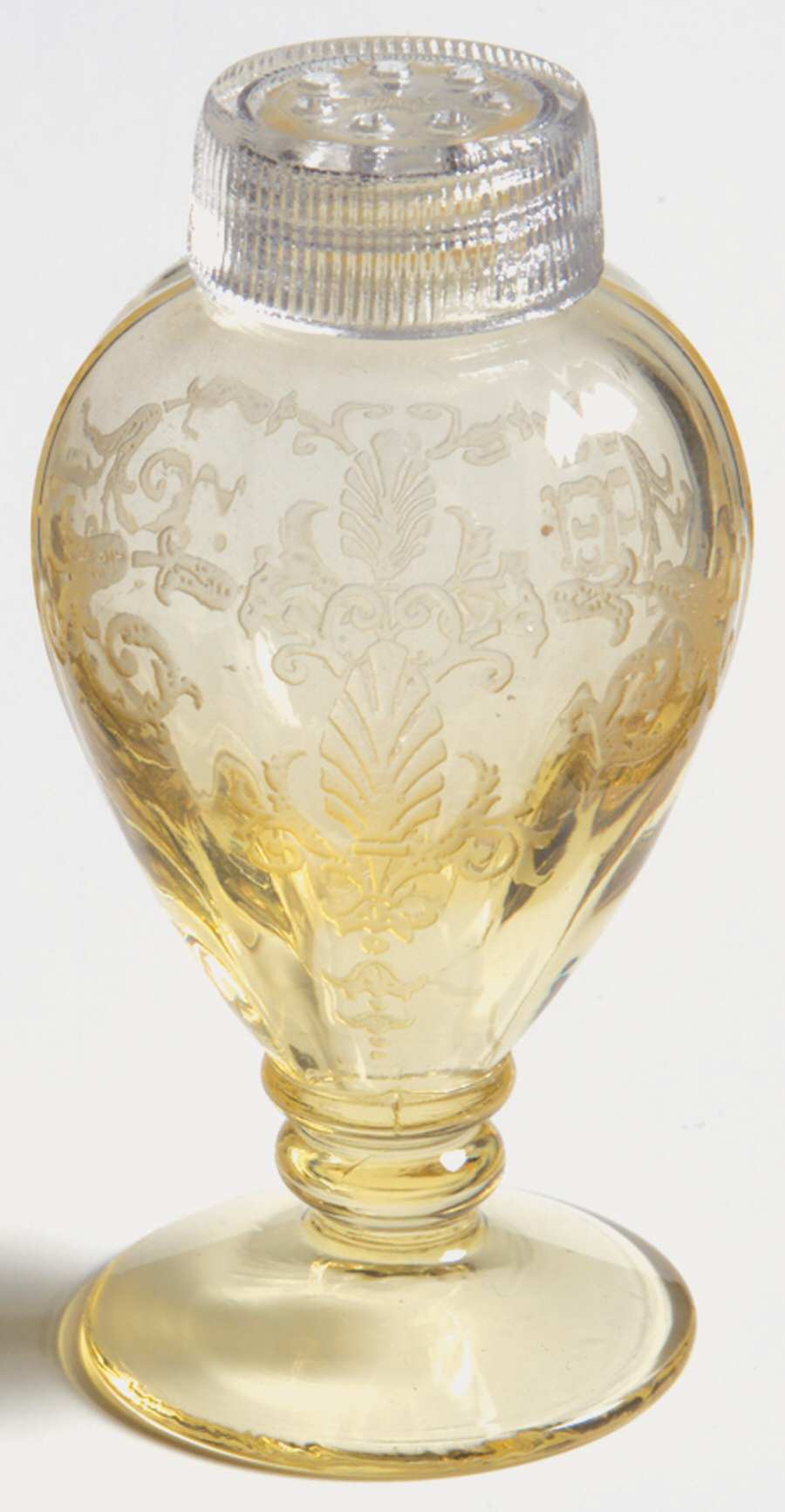 Versailles Topaz (No Trim) Footed Shaker & Glass Lid by Fostoria-1