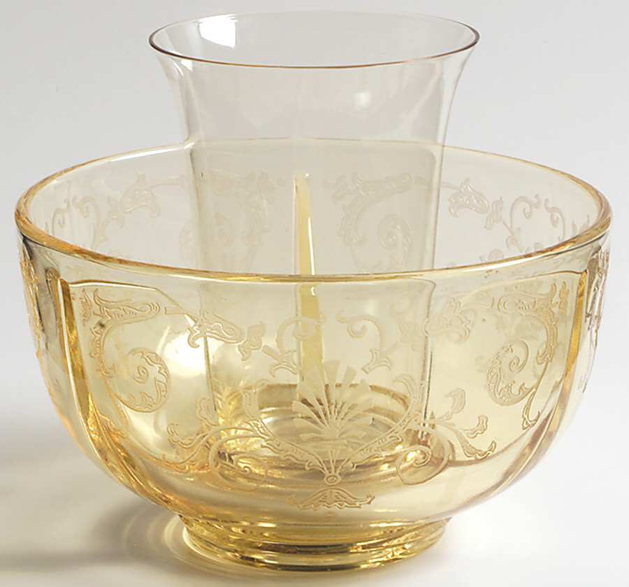 Versailles Topaz (No Trim) Ice Dish with Tomato Insert by Fostoria-1
