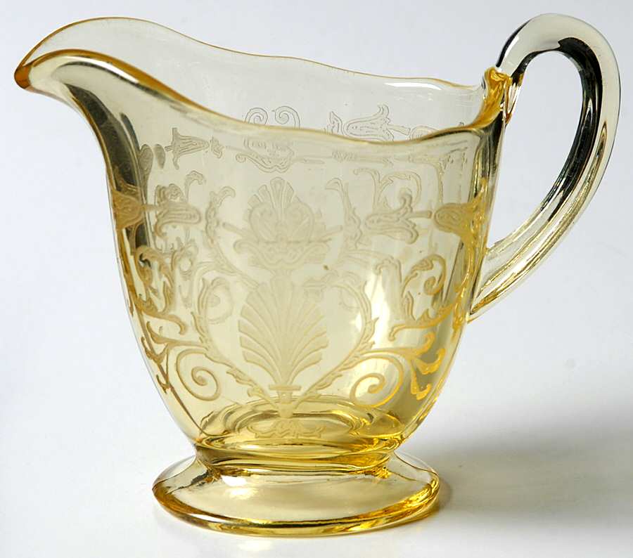 Versailles Topaz (No Trim) Mini Creamer by Fostoria-1