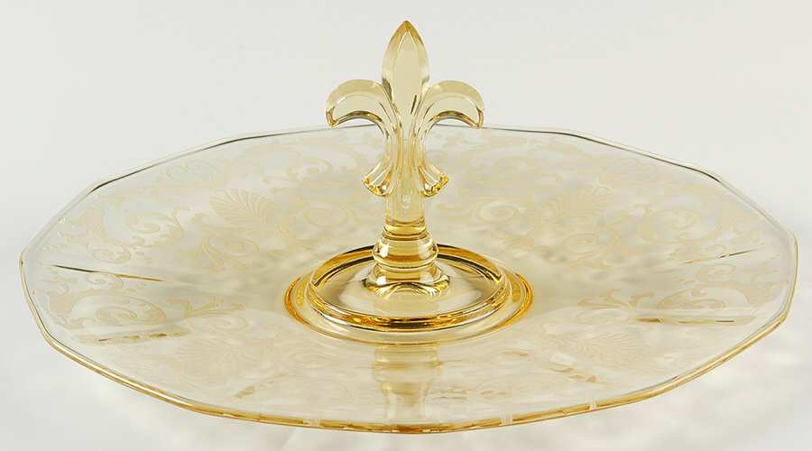 Versailles Topaz (No Trim) Center Handle Tray by Fostoria-1