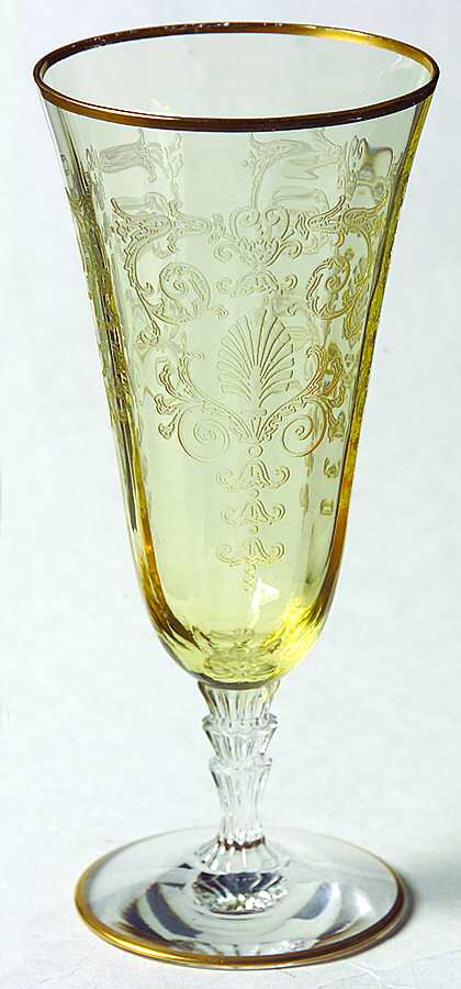 Versailles Topaz (Gold Trim, Stem 5099) Parfait by Fostoria-1