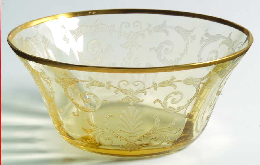 Versailles Topaz (Gold Trim, Stem 5099) Finger Bowl by Fostoria-1