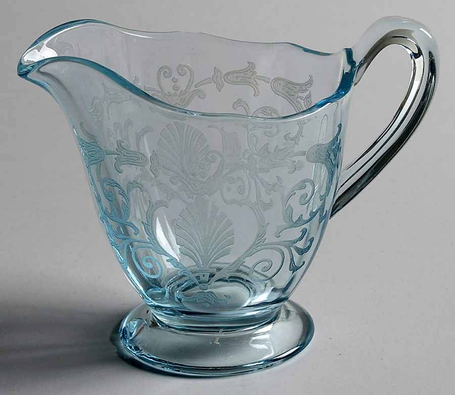 Versailles Blue (No Trim) Mini Creamer by Fostoria-1