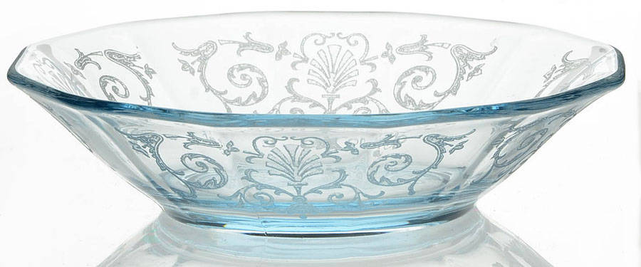 Versailles Blue (No Trim) Small Fruit Dessert Bowl by Fostoria-1
