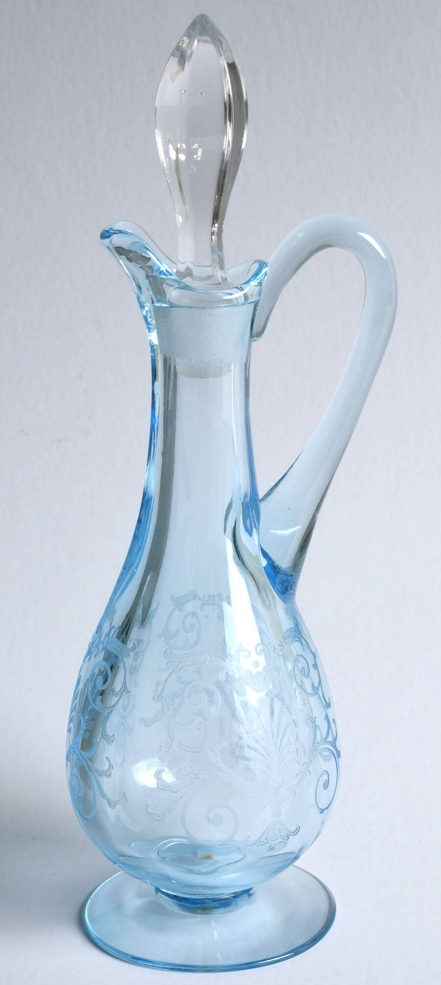 Versailles Blue (No Trim) Oil Cruet & Stopper by Fostoria-1