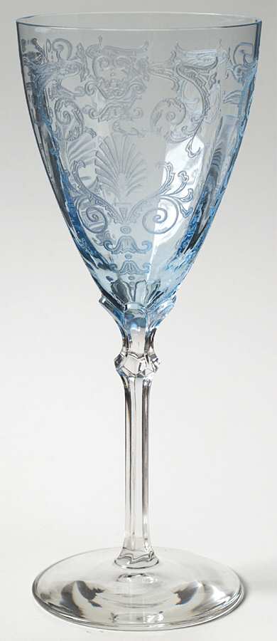 Versailles Blue (No Trim) Water Goblet by Fostoria-1