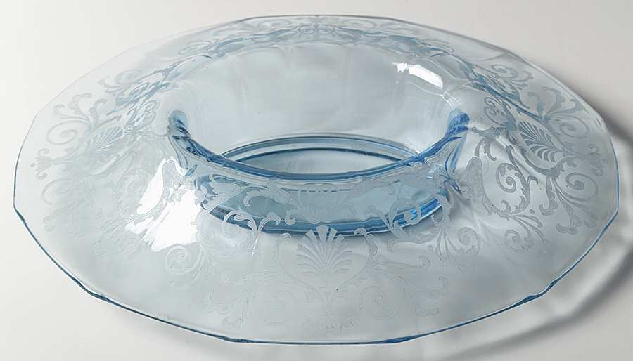 Versailles Blue (No Trim) 13" Oval Centerpiece by Fostoria-1