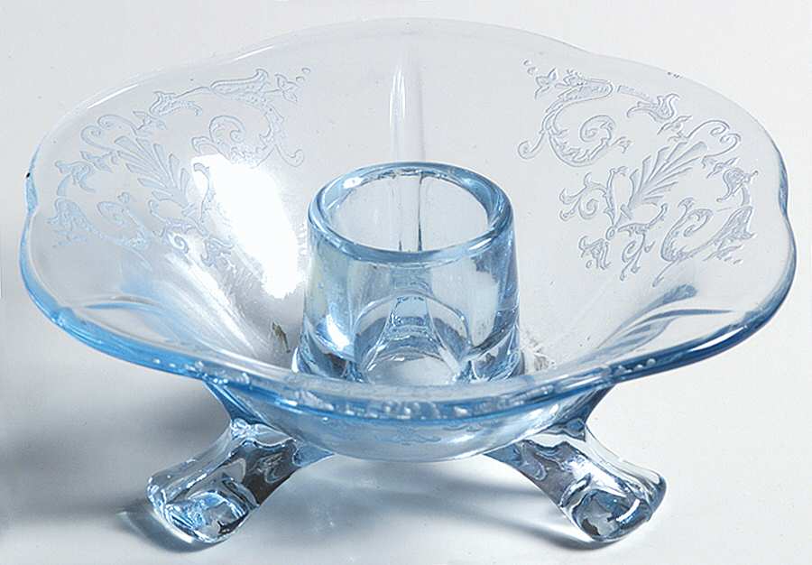 Versailles Blue (No Trim) 2" Single Light Candlestick by Fostoria-1