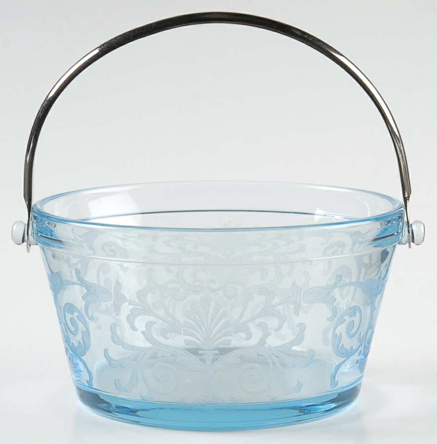 Versailles Blue (No Trim) Whipped Cream Pail by Fostoria-1