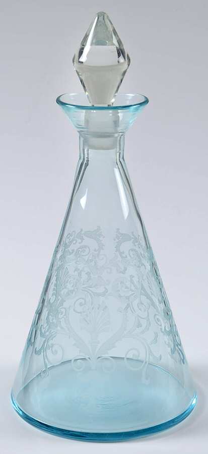 Versailles Blue (No Trim) Decanter & Stopper by Fostoria-1