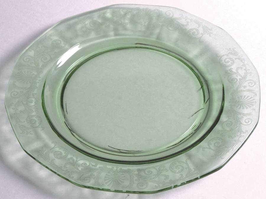 Versailles Green (No Trim) Large Dinner Plate by Fostoria-1