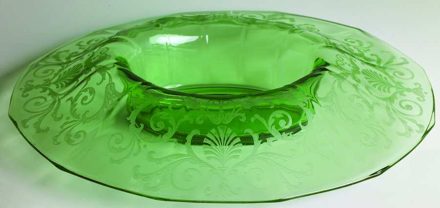 Versailles Green (No Trim) 13" Oval Centerpiece by Fostoria-1