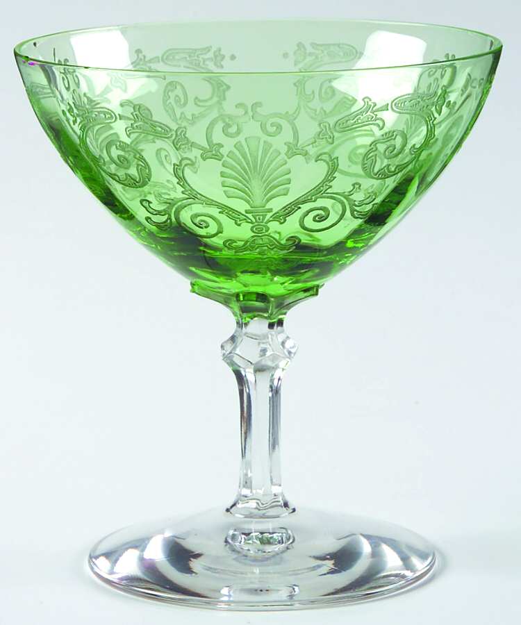 Versailles Green (No Trim) Low Sherbet by Fostoria-1