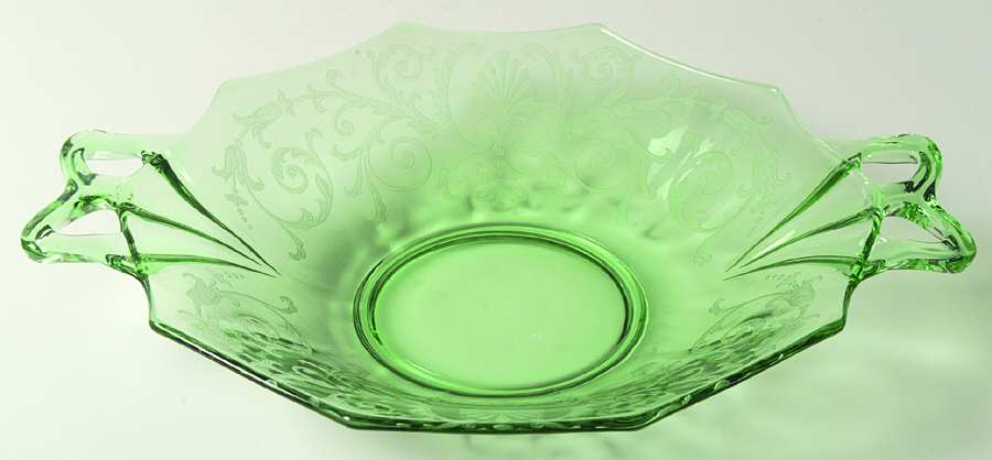 Versailles Green (No Trim) Large Dessert Bowl by Fostoria-1