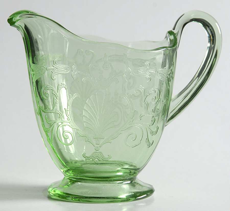 Versailles Green (No Trim) Mini Creamer by Fostoria-1