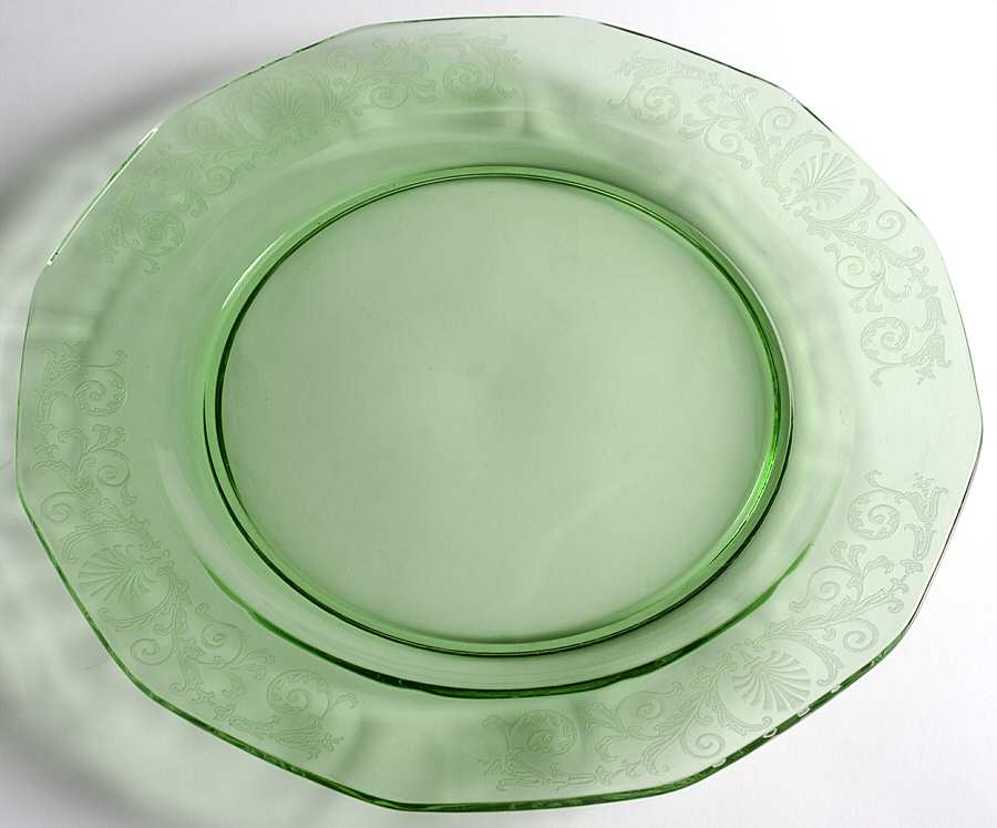 Versailles Green (No Trim) 13" Service Plate by Fostoria-1