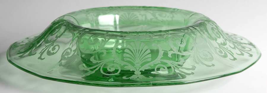 Versailles Green (No Trim) 12" Centerpiece by Fostoria-1
