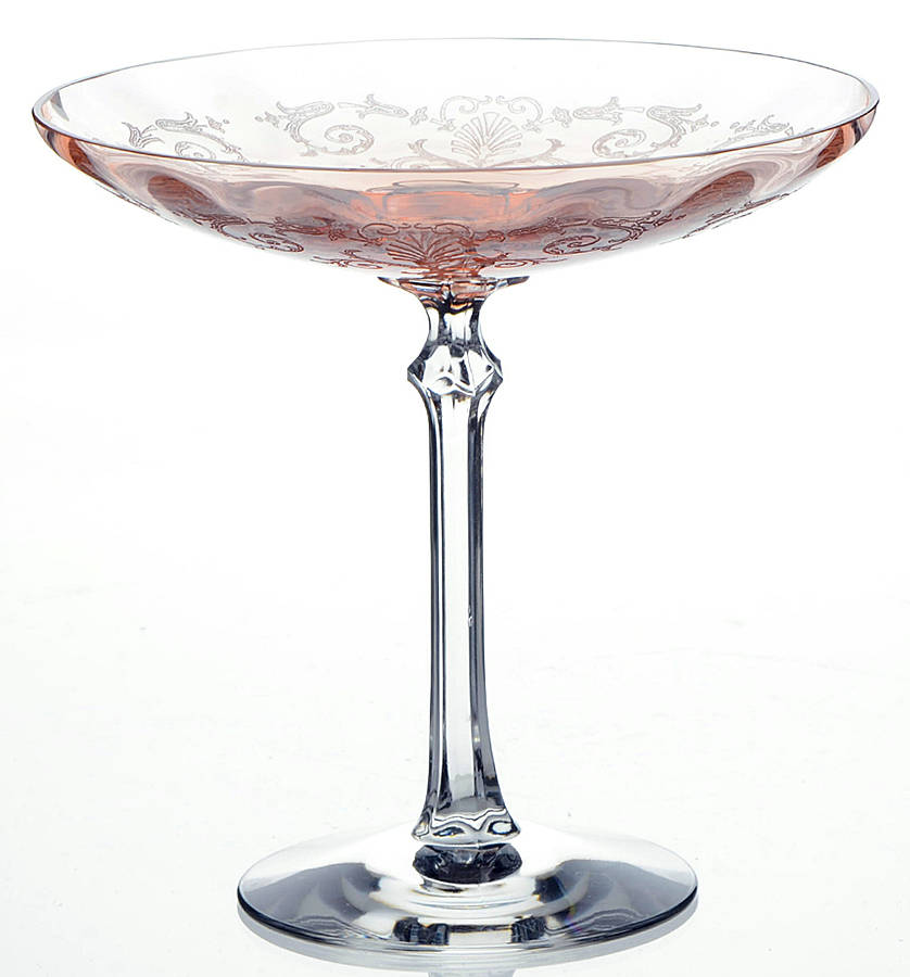 Versailles Pink Round Compote (Height X Width) by Fostoria-1