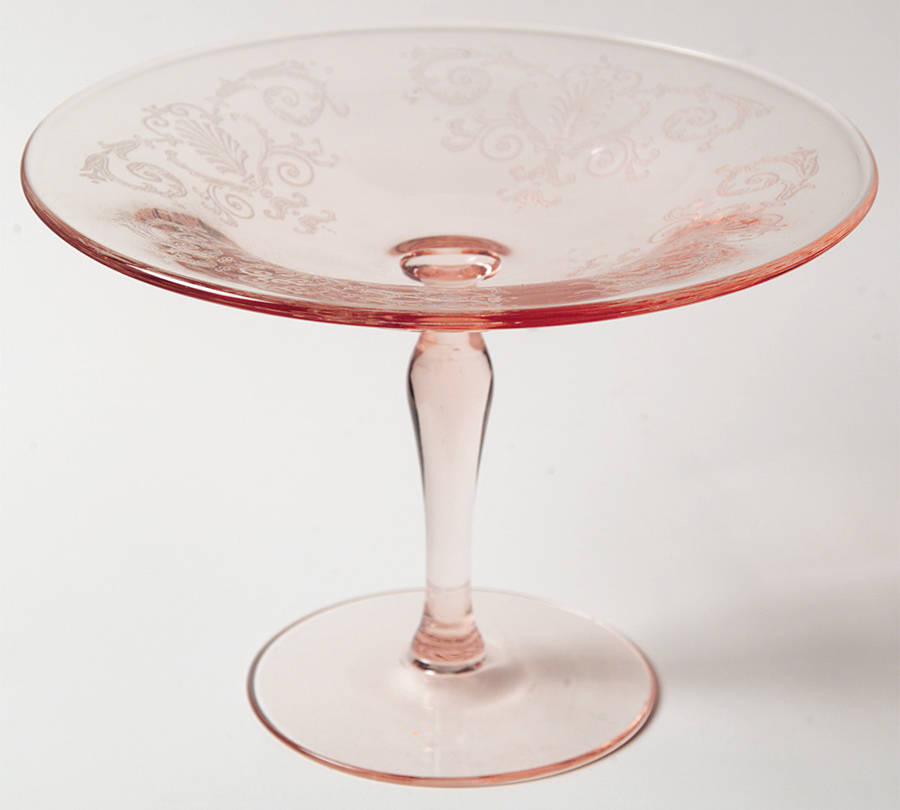 Versailles Pink Round Compote (Height X Width) by Fostoria-1