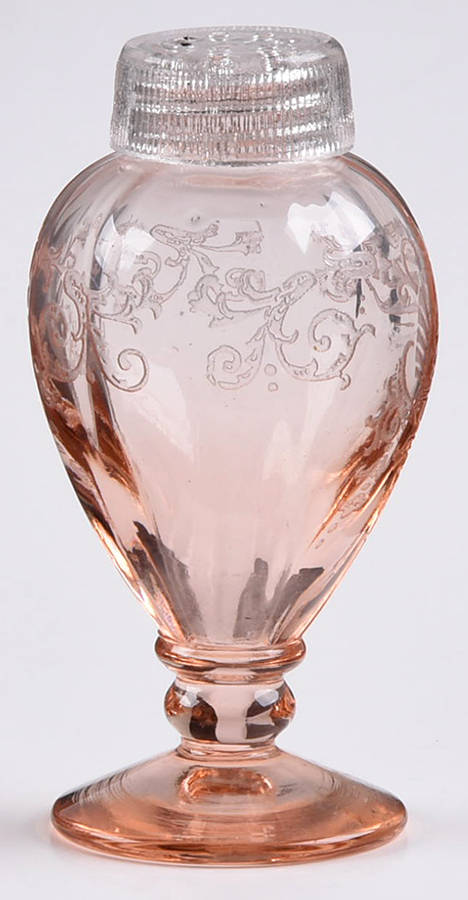 Versailles Pink Footed Shaker & Glass Lid by Fostoria-1