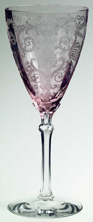 Versailles Pink Water Goblet by Fostoria-1